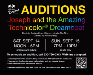 Joseph Auditions, September 14-15, 2013